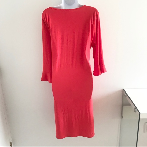Coletta Grenadine 3/4 Bell Sleeve Slip Dress Plus Size - Picture 9 of 14